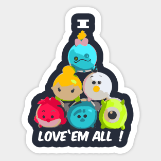 I love them all ! Tinker Bell Cheshire Cat Monsters, Inc. Mike Wazowski and More Sticker